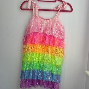 Colorful Sequin Dress with 🎀 Straps